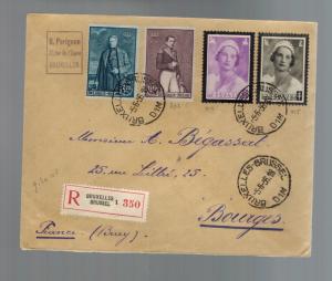 1936 Brussels  Belgium Airmail Cover to France B Porignon