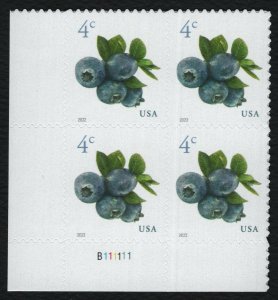 #5652 4c Blueberries, Plate Block [B111111 LL] Mint **ANY 5=FREE SHIPPING**