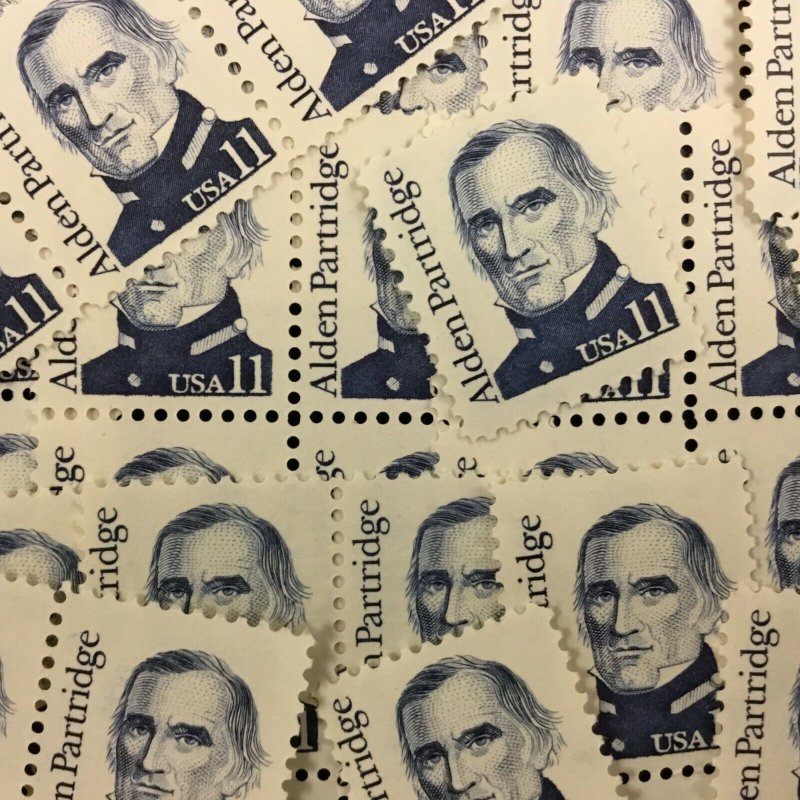 1854   Alden Partridge, West Point  100 MNH 11¢ stamps   FV $11.00   Issued 1985