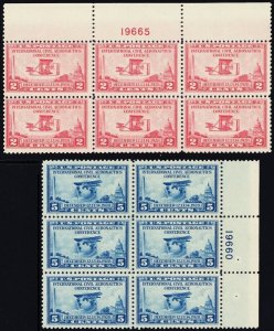 649-50, Mint NH 2¢ & 5¢ Plate Block of Six CV $77.50 * Stuart Katz