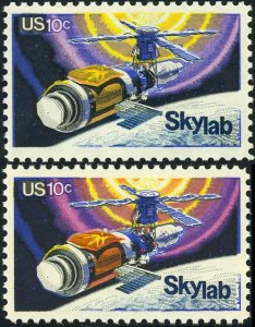 1529 Var, MNH 10¢ 99% of Red Color Missing Freak Error - Skylab - Stuart Katz