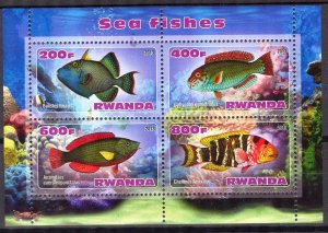 Rwanda 2013 Marine Life Fishes II MNH** Cinderella !