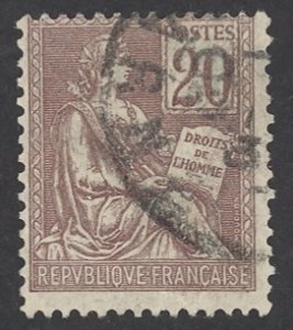 France Sc# 118 Used (a) 1900-1929 20c The Rights of Man