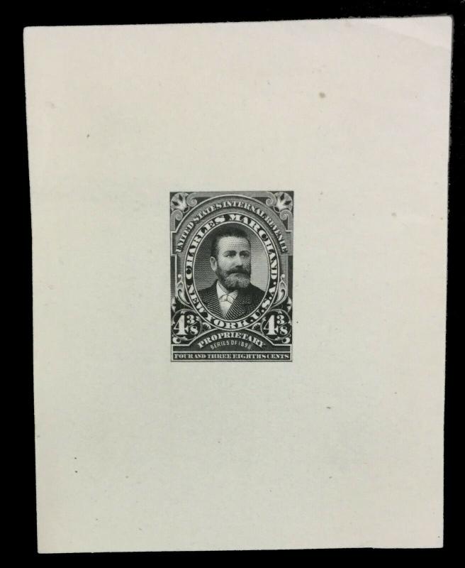 MOMEN: US STAMPS #RS300P1 82.5*65mm REVENUE PLATE PROOF ON INDIA MOUNTED ON CARD