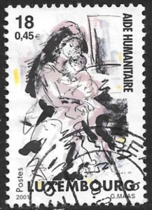 LUXEMBOURG 2001 18fr Humanitarian Services Issue Sc 1058 VFU