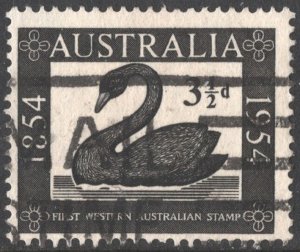 Australia SC#274 3½d Centenary of First Western Australia Stamp (1954) Used