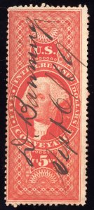 US Scott R89c Used $5 red Conveyance Revenue Lot T865 bhmstamps