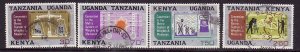 Kenya Uganda Tanzania-Sc#250-3- id2-used set-Sports-Munich Olympic Games-1972-