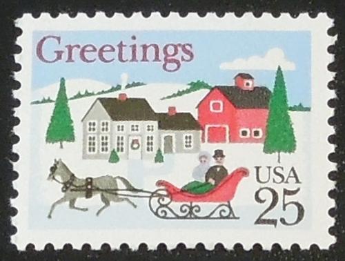 1988 25c Christmas Greetings Scott 2400 Mint NH