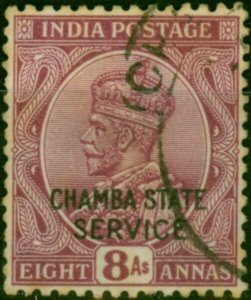 Chamba 1930 8a Reddish Purple SG055 Fine Used