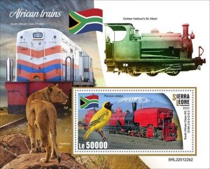 Sierra Leone - 2022 African Trains & Bird - Stamp Souvenir Sheet - SRL220122b2