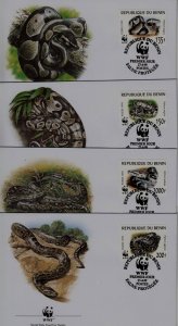 Benin 1086 FDC WWF-99/Python