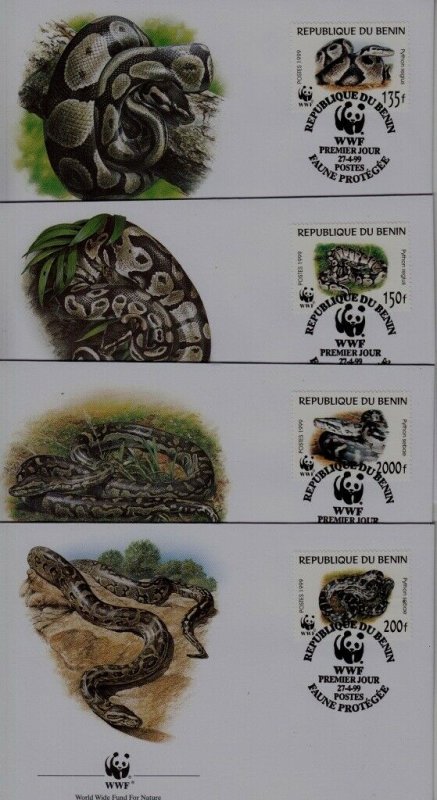 Benin 1086 FDC WWF-99/Python