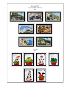 COLOR PRINTED GIBRALTAR 2011-2020 STAMP ALBUM PAGES (71 illustrated pages)