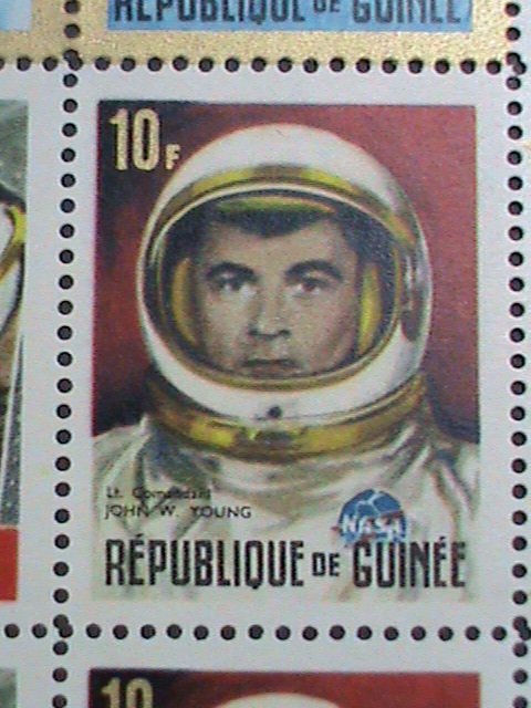 ​GUINEA 1965-SC#387a AMERICAN & RUSSIAN ACHIEVEMENT IN SPACE- MNH SHEET VF