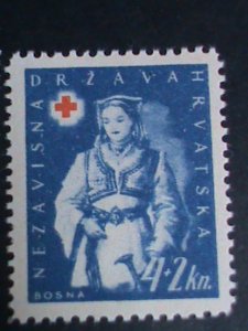 ​1942-CROATIA STAMP-SC#B20-4  CROATIA RED CROSS MNH STAMP RARE-VF VERY FINE
