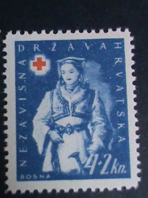 ​1942-CROATIA STAMP-SC#B20-4  CROATIA RED CROSS MNH STAMP RARE-VF VERY FINE