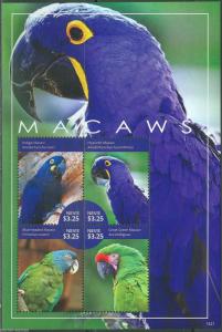 NEVIS  2014  MACAWS  SHEET   MINT NH
