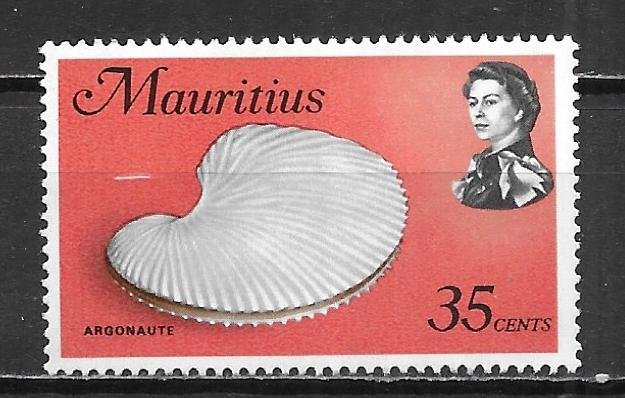 Mauritius 348 35c Shell single MNH (lib)