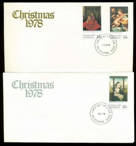 Australia 1978 Xmas 2x FDC Lot20167