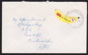 TONGA 1972 local cover ex NUKUALOFA - 1s Banana self adhesive..............a4749