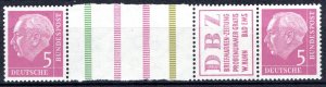 Germany Bund Scott # 704 (2), 2 labels, label R3, mint nh, se-tenant, WZ5