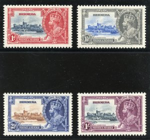 Bermuda 1935 KGV Silver Jubilee set complete MLH. SG 94-97. Sc 100-103.