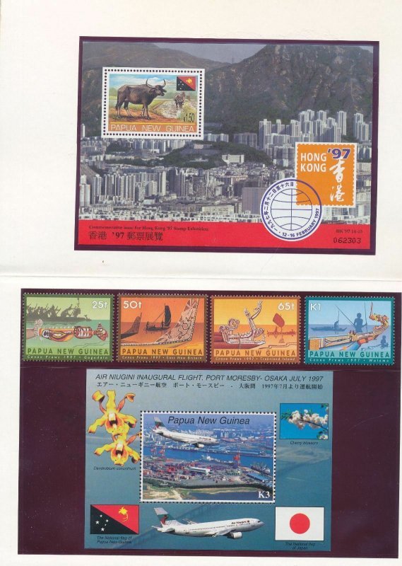 PAPUA NEW GUINEA PNG Flowers Air Royalty MNH 1997 Year Collection Pack - MNH