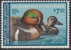 RW46 U.S. 1979 Federal Duck Stamp $7.50 issue MNH CV $12.50