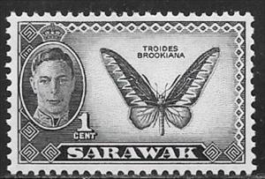 SARAWAK - 1950 - KG VI - BUTTERFLY - RAJAH BROOKE BUTTERFLY - MINT - MNH SINGLE!