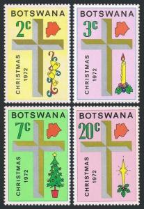 Botswana 92-95,95a,MNH.Mi 92-95,Bl.7. Christmas 1972.Cross,christmas tree,Map