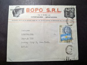 1959 Argentina Cover Buenos Aires to Jersey City NY USA Lightolier Bopo SRL