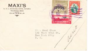 Guatemala Airmail Cover to US 1938