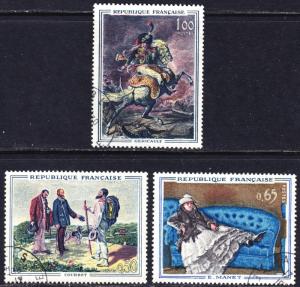 France Scott 1049-1051  complete set  F to VF used.