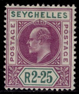 SEYCHELLES EDVII SG70, 2r.25 purple & green, M MINT. Cat £70.