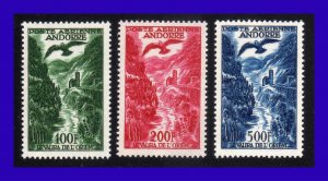 1955 - 57 - Andorra F. - Sc. C 02 - C 04 - MNH - v. c at. 175 € - AN-195 - 01