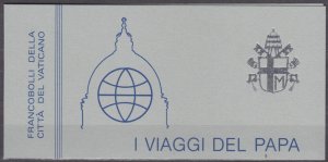 Vatican 1985 MNH Stamps Booklet Travels of Pope John Paul II