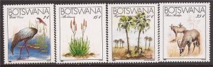 Botswana - 1983 Endangered Species-  4 Stamp Set - Scott #329-32