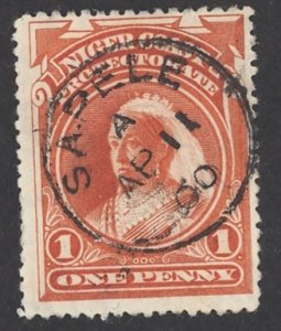 Niger Coast Protectorate Sc# 44 Used 1894 1p Queen Victoria