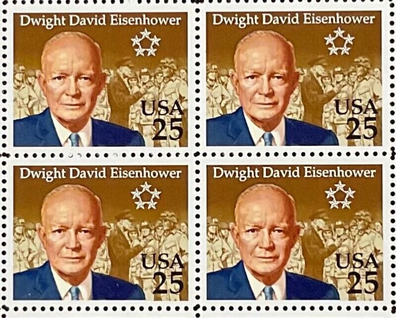 2513 Dwight Eisenhower Birth Centennial MNH 25 c Sheet of 50 FV $12.50  1990