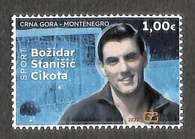 Montenegro 2022, Bozidar Stanisic Cikota 1v, MNH