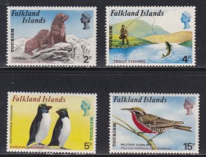Falkland Islands # 227-230, Seals Penguins, Fishing, Birds, NH, 1/2 Cat.