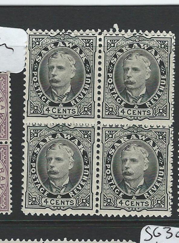 SARAWAK (P0703B) BROOKE 4C  SG29 BL OF 4   MNH 