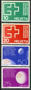 SWITZERLAND 1963 LAUSANNE EXPO Set Sc 430-433 MLH