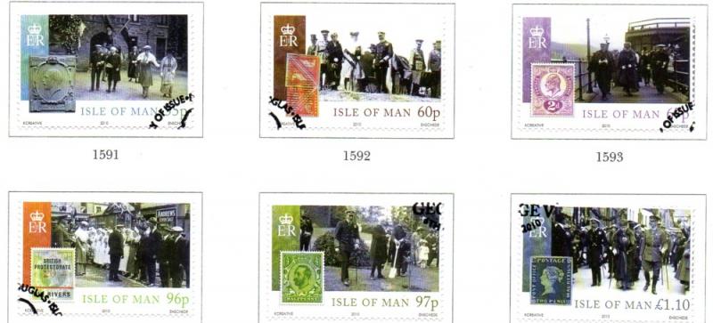 Isle of Man Sc 1369-4 2010 George V stamp set used