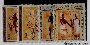 Algeria Sc 344-47 NH issue of 1966 - Ancient Wall Paintings 