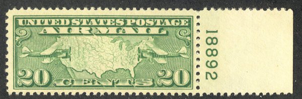 US #C 9 SCV $80.00 XF-SUPERB mint never hinged, a super large stamp,  CHOICE!...