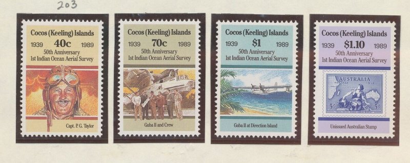 COCOS ISLANDS - Scott 203-206 - MNH - Indian Ocean Survey - 1989