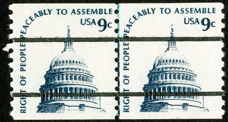 US Stamps # 1616 MNH XF Pre-Cancel Line Pair