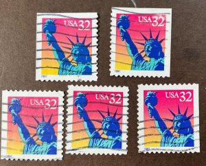 USA USED #3122E - perf 11.5 x 11.8 - 5 different booklet positions *1997*